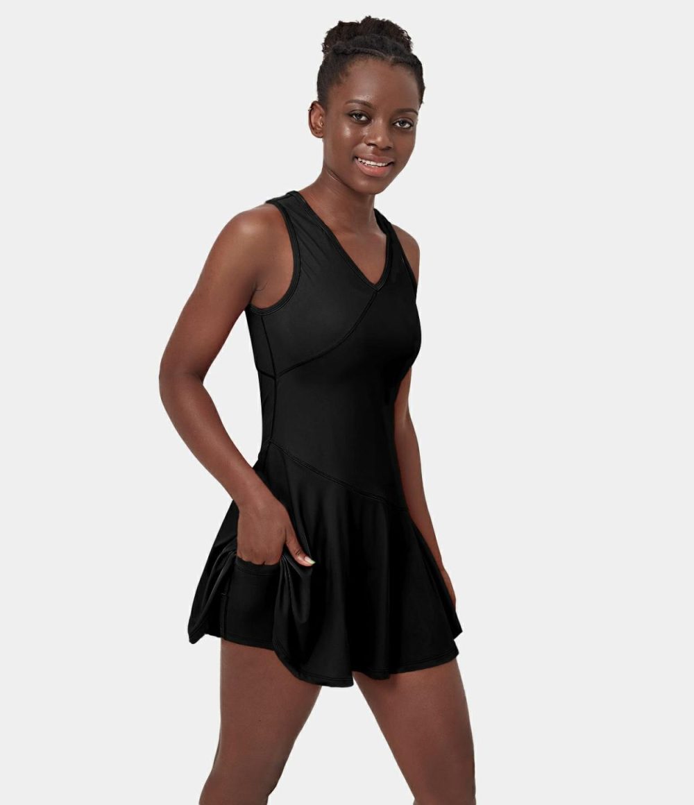 Softlyzero™ Airy Flare 2-Piece Pocket Cool Touch Mini Pickleball Active Dress  | Womens  Active Dresses Active Dresses Active Dresses