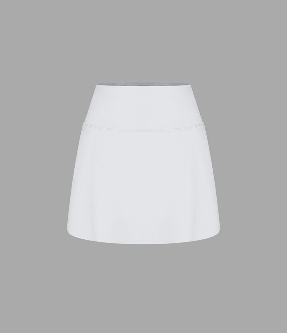 Softlyzero™ Airy High Waisted 2-in-1 Side Pocket Cool Touch Tennis Skirt-UPF50+  | Womens  Mini Skirts Clothing Mini Skirts