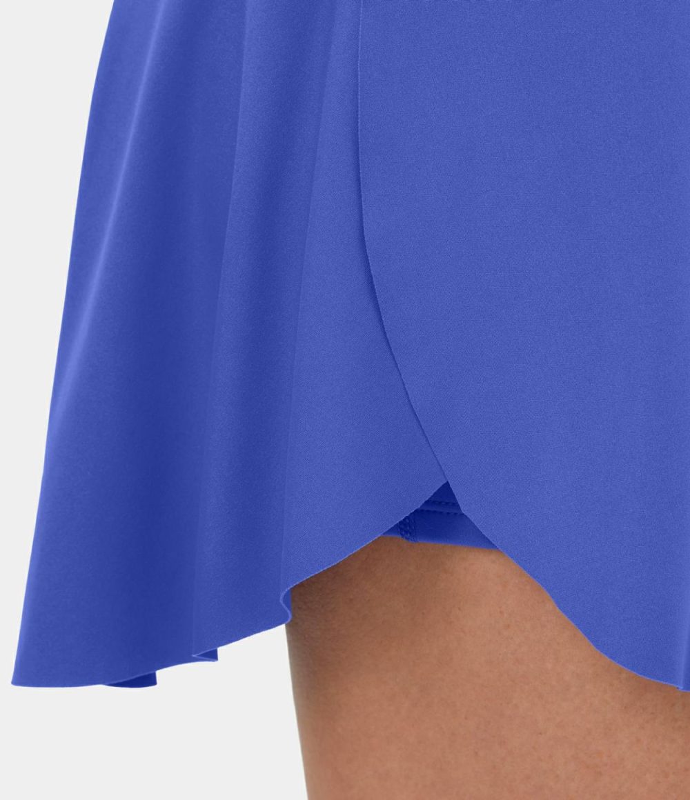 Softlyzero™ Airy High Waisted 2-in-1 Side Pocket Cool Touch Tennis Skirt-UPF50+  | Womens  Mini Skirts Clothing Mini Skirts