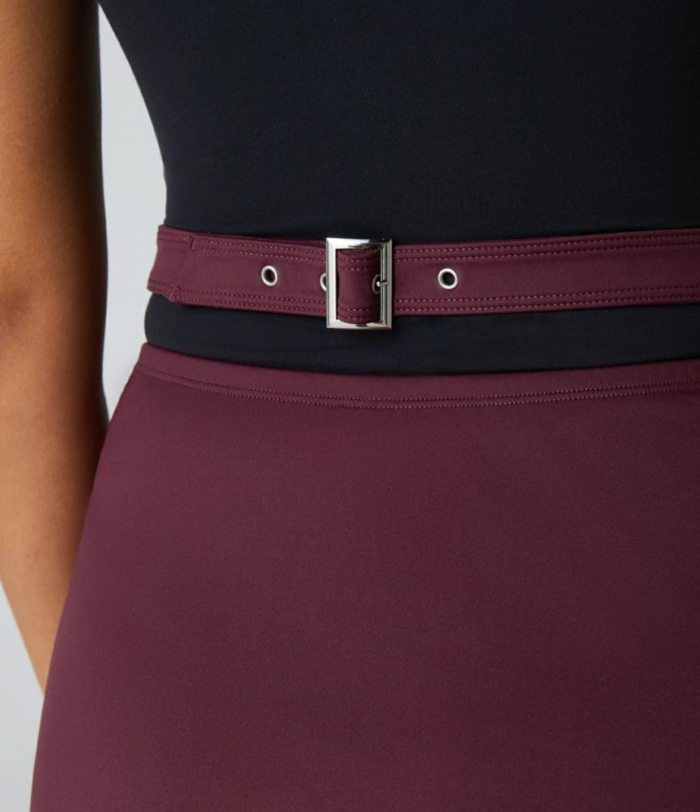 Softlyzero™ Airy High Waisted Crossover Adjustable Buckle 2-in-1 Side Pocket Split Cool Touch Mini Casual Skirt-UPF50+  | Womens  2-in-1 Skorts 2-in-1 Skorts 2-in-1 Skorts