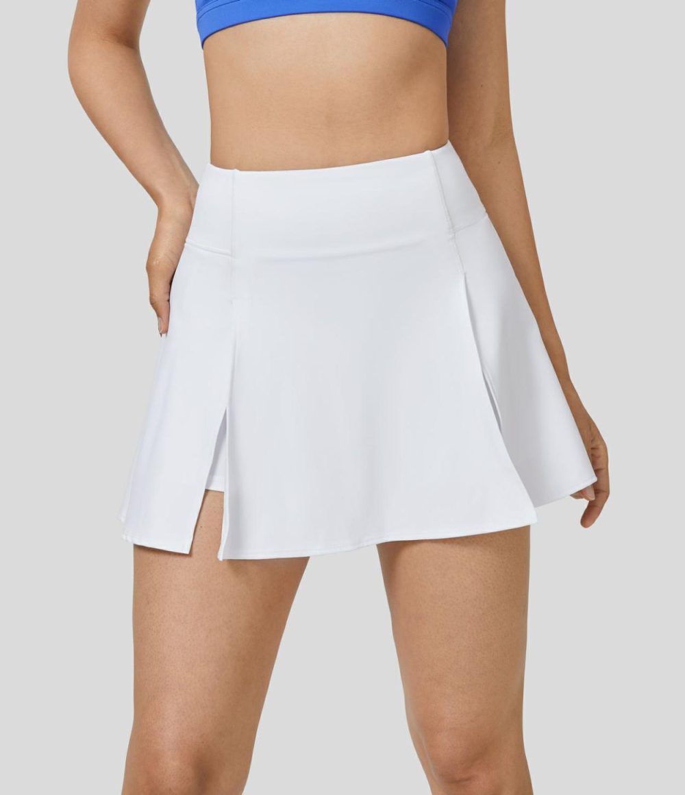 Softlyzero™ Airy High Waisted Split 2-in-1 Side Pocket Cool Touch Mini Yoga Skirt-UPF50+  | Womens  Mini Skirts Clothing Mini Skirts