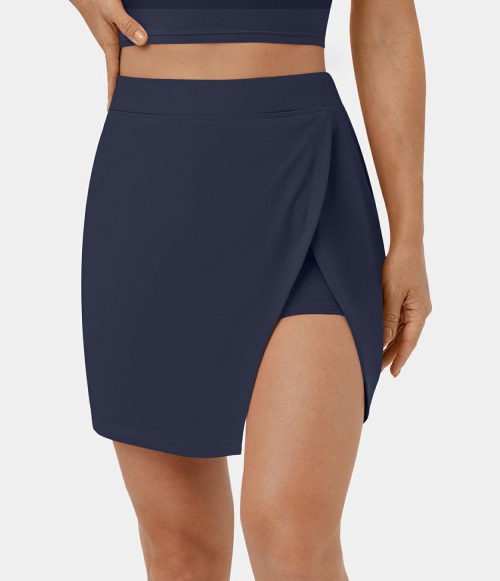 Softlyzero™ Airy Side Cut 2-in-1 Side Pocket Cool Touch Tennis Skirt-Purity-UPF50+  | Womens  Mini Skirts Clothing Mini Skirts