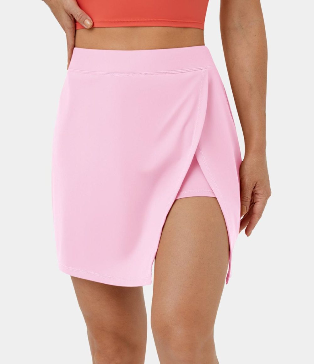 Softlyzero™ Airy Side Cut 2-in-1 Side Pocket Cool Touch Tennis Skirt-Purity-UPF50+  | Womens  Mini Skirts Clothing Mini Skirts