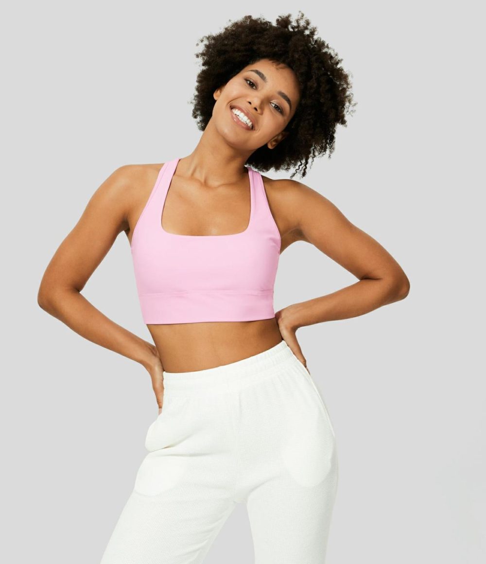 Softlyzero™ Airy Square Neck Backless Cut Out Twisted Cropped Cool Touch Yoga Tank Top-UPF50+  | Womens  Cropped Tops Clothing Cropped Tops