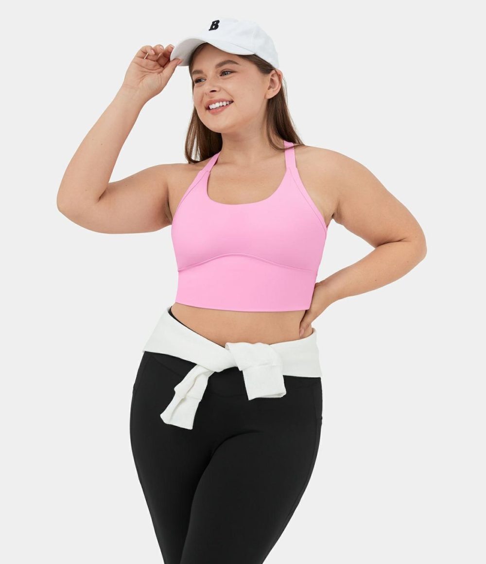 Softlyzero™ Plush Backless Cut Out Twisted Cropped Yoga Plus Size Tank Top  | Womens  Cropped Tops Clothing Cropped Tops