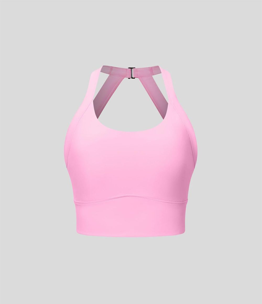 Softlyzero™ Plush Backless Cut Out Twisted Cropped Yoga Tank Top-DD/DDD/F  | Womens  Cropped Tops Clothing Cropped Tops