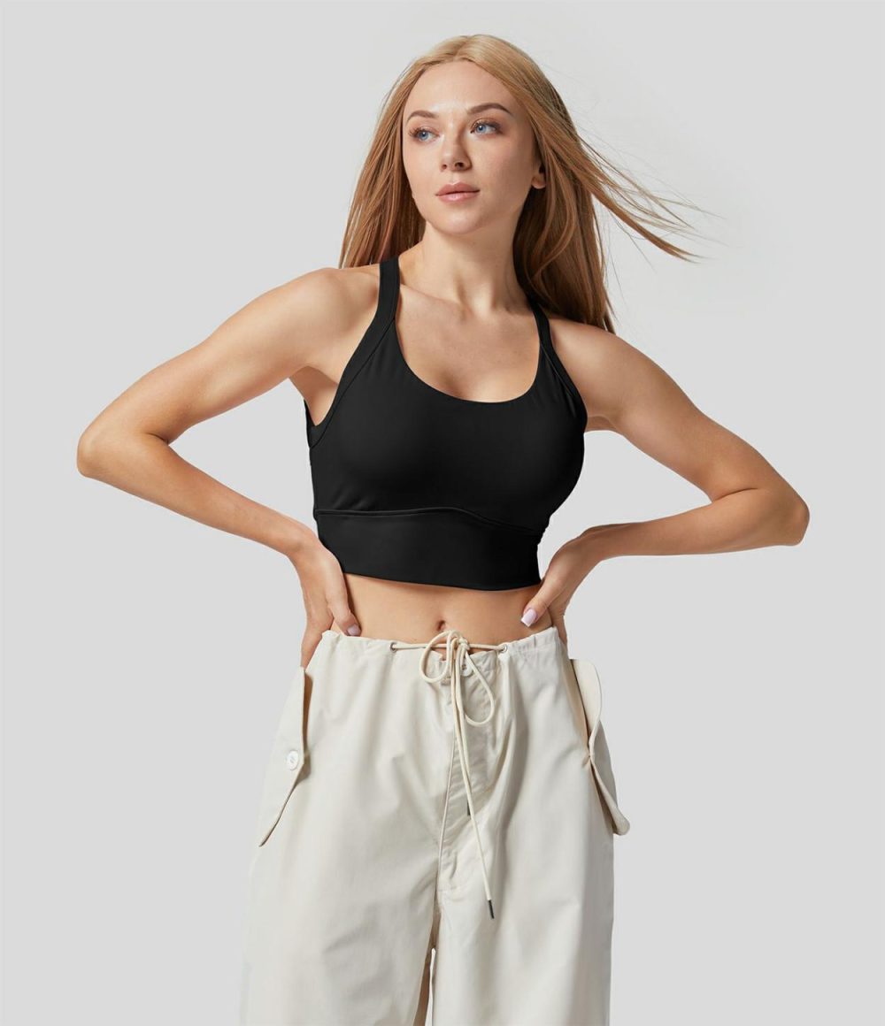 Softlyzero™ Plush Backless Cut Out Twisted Cropped Yoga Tank Top-DD/DDD/F  | Womens  Cropped Tops Clothing Cropped Tops