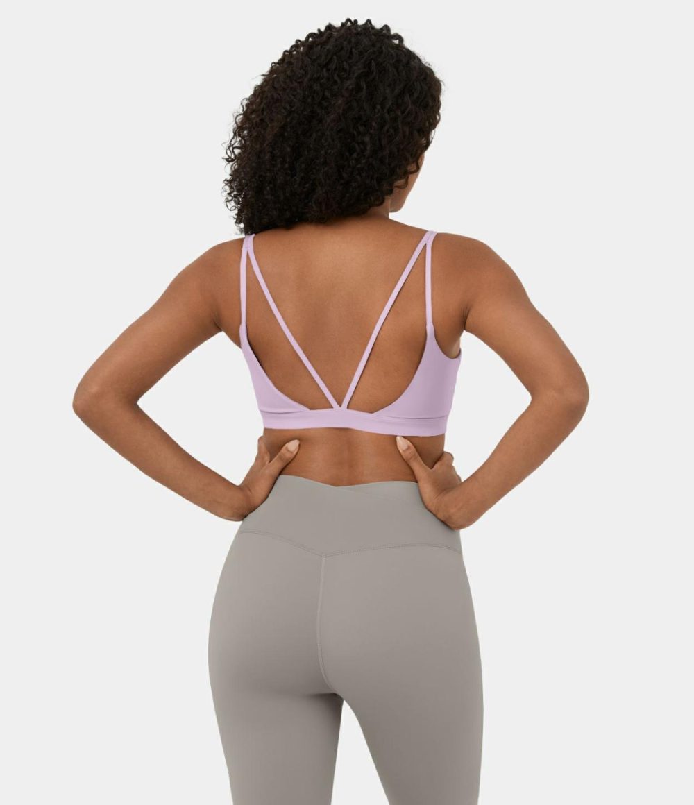 Softlyzero™ Plush Low Support U Neck Backless Yoga Sports Bra  | Womens  Sports Bras Clothing Sports Bras