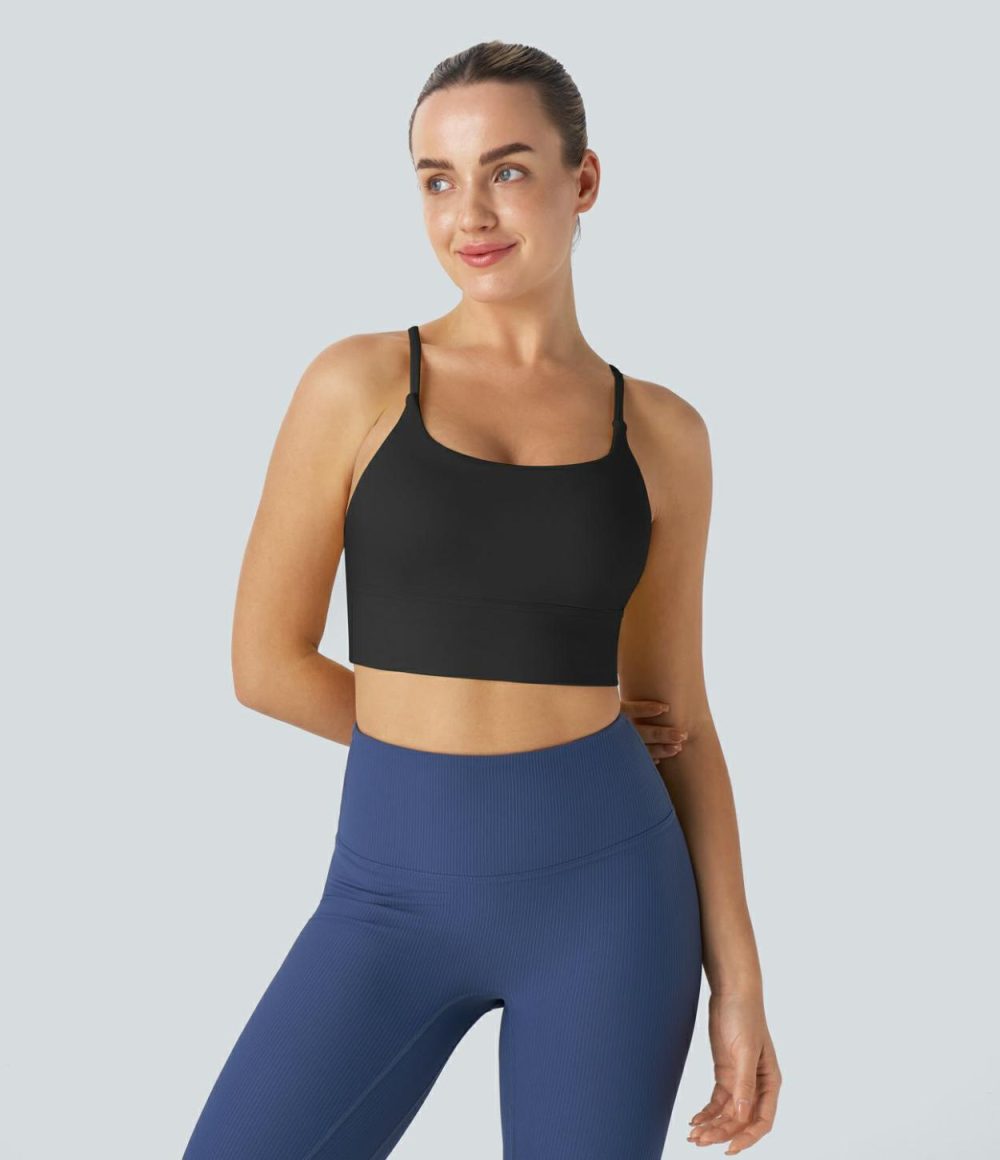 Softlyzero™ U Neck Backless Cropped Yoga Tank Top-UPF50+  | Womens  Cropped Tops Clothing Cropped Tops