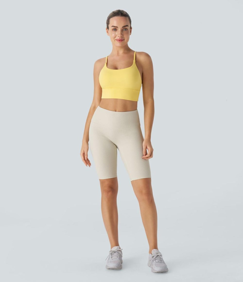 Softlyzero™ U Neck Backless Cropped Yoga Tank Top-UPF50+  | Womens  Cropped Tops Clothing Cropped Tops