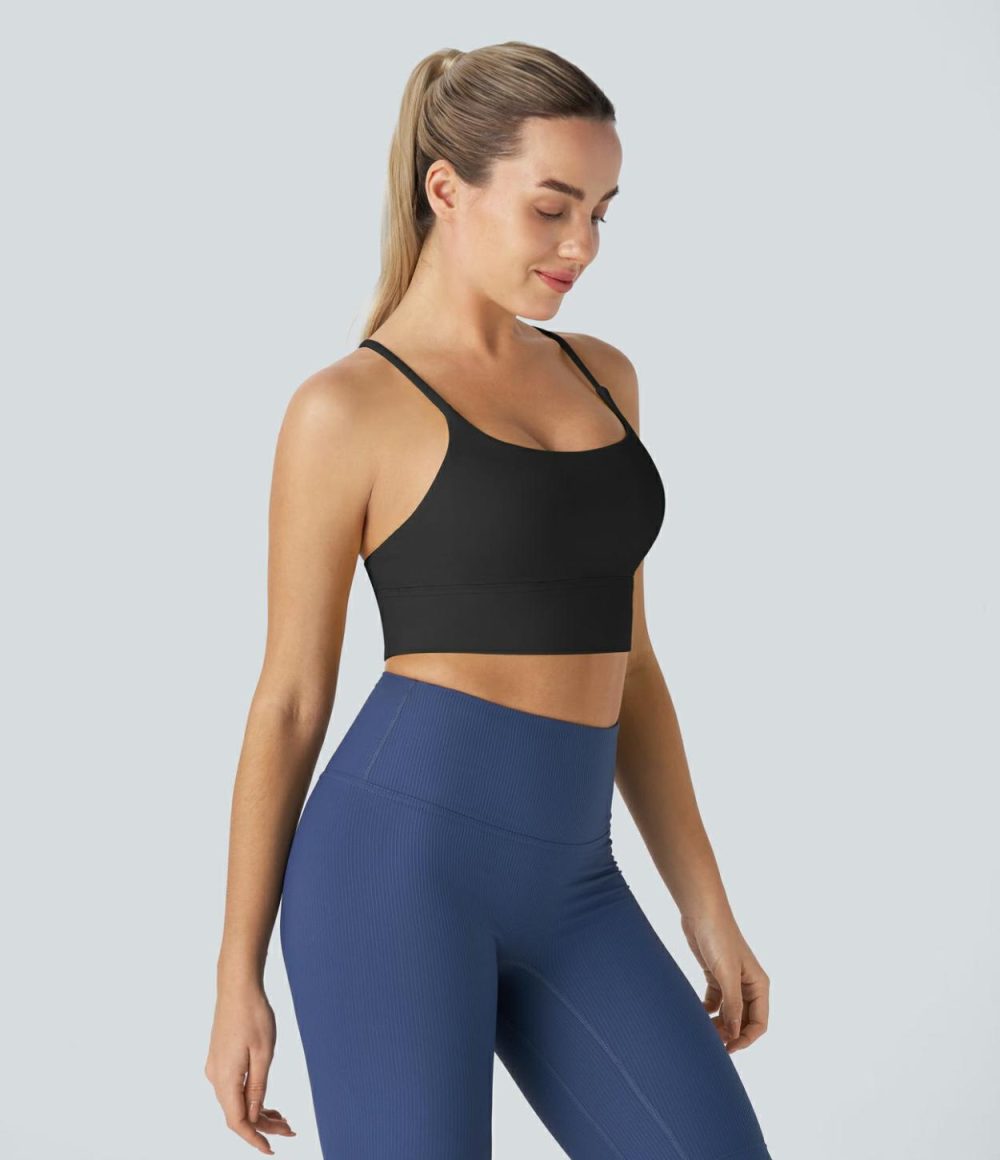 Softlyzero™ U Neck Backless Cropped Yoga Tank Top-UPF50+  | Womens  Cropped Tops Clothing Cropped Tops