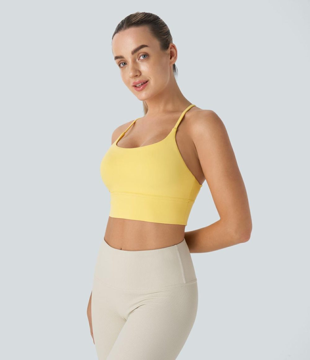 Softlyzero™ U Neck Backless Cropped Yoga Tank Top-UPF50+  | Womens  Cropped Tops Clothing Cropped Tops