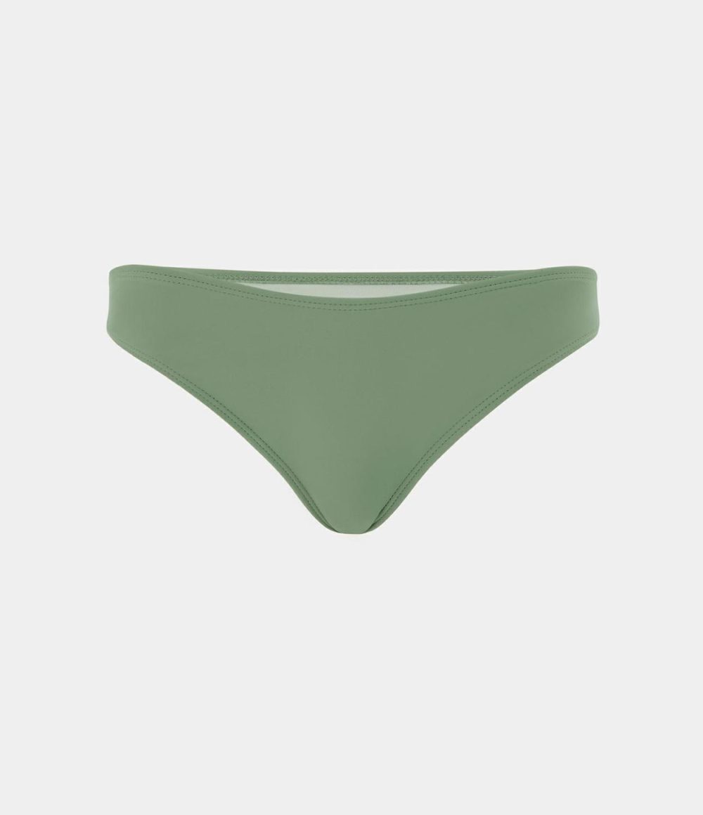 Solid Color Bikini Bottom Swimsuit  | Womens  Swimwear Bottoms Clothing Heathered Green/Orange/Red