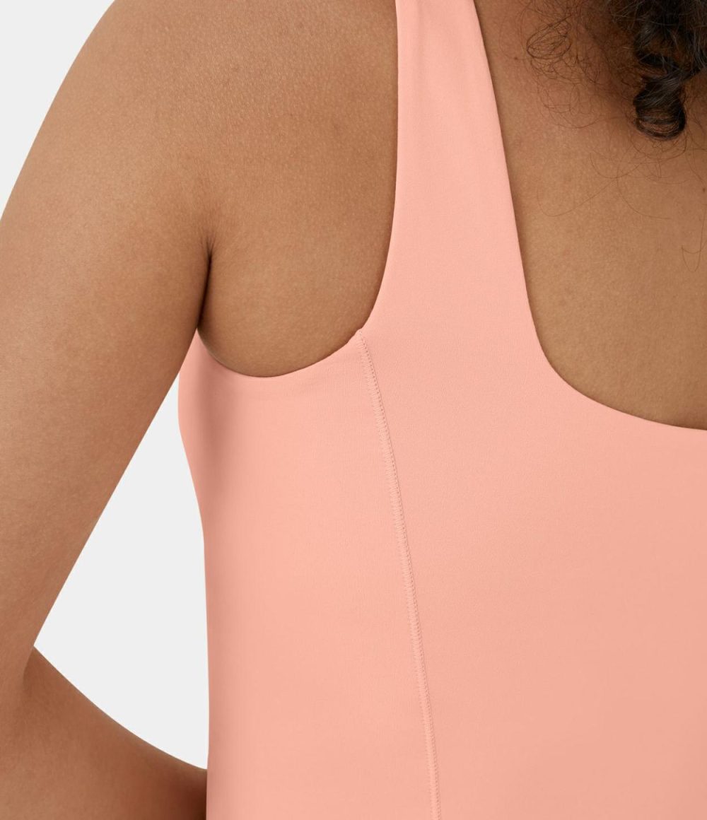 Square Neck Backless Cropped Yoga Tank Top  | Womens  Cropped Tops Clothing Cropped Tops