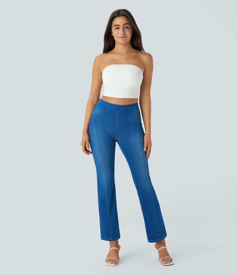 Tube Backless Ruched Contrast Mesh Cropped Casual Top  | Womens  Cropped Tops Clothing Cropped Tops