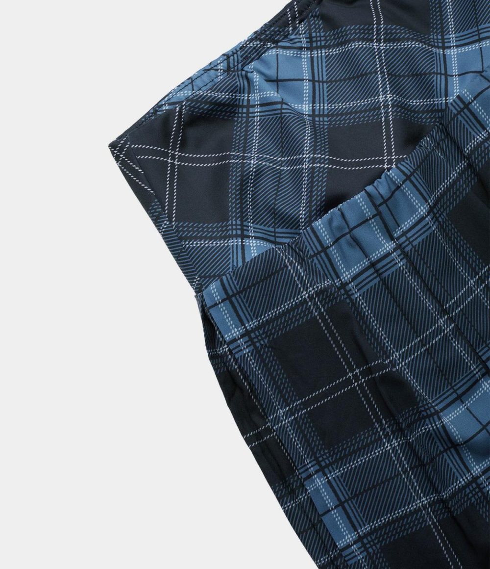 High Waisted Plaid 2-in-1 Side Pocket Pleated Tennis Skirt  | Womens  Mini Skirts Clothing Dark Blue Plaid/Volcanic Red Lattice/Charcoal Grey Plaid