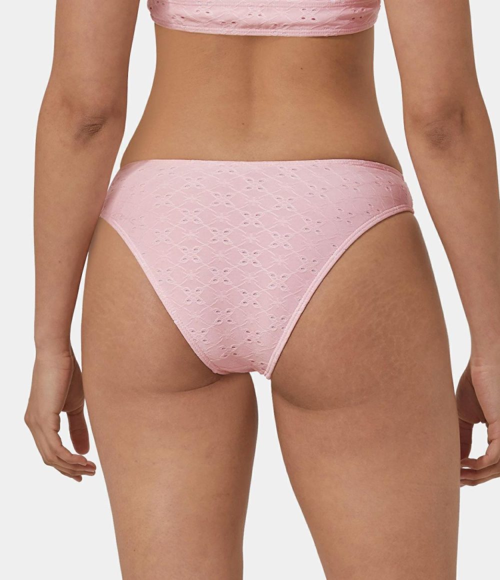 Solid Jacquard Bikini Bottom  | Womens  Swimwear Bottoms Clothing Swimwear Bottoms