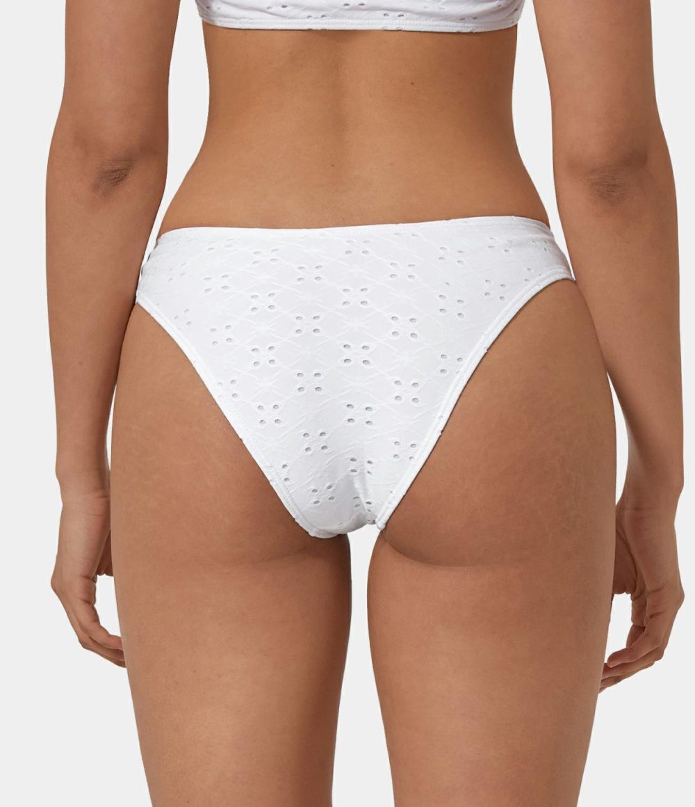 Solid Jacquard Bikini Bottom  | Womens  Swimwear Bottoms Clothing Swimwear Bottoms