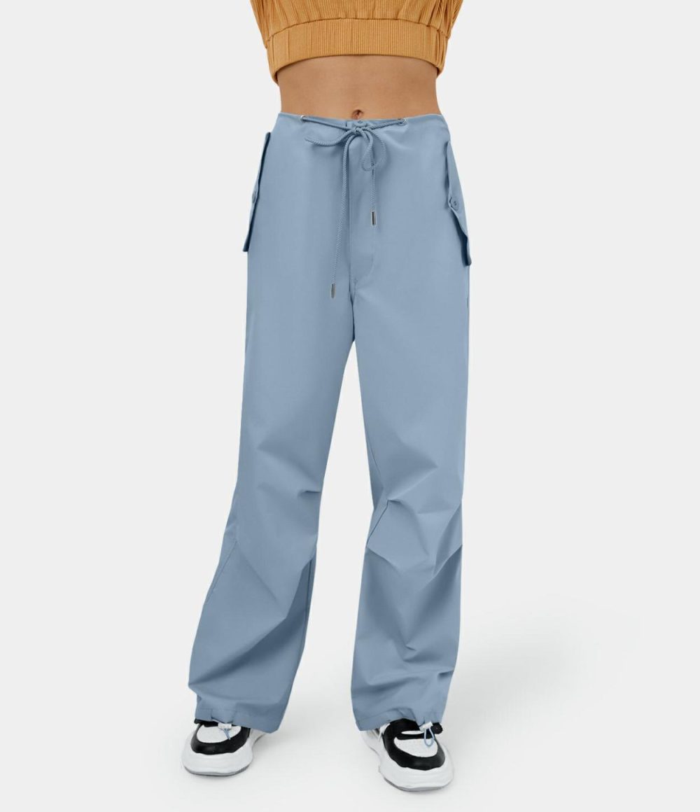 Mid Rise Drawstring Multiple Pockets Casual Cargo Joggers  | Womens  Cargo Pants Cargo Pants Cargo Pants