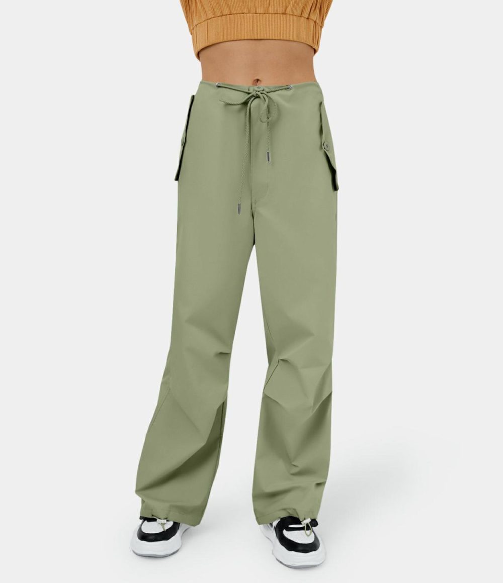 Mid Rise Drawstring Multiple Pockets Casual Cargo Joggers  | Womens  Cargo Pants Cargo Pants Cargo Pants