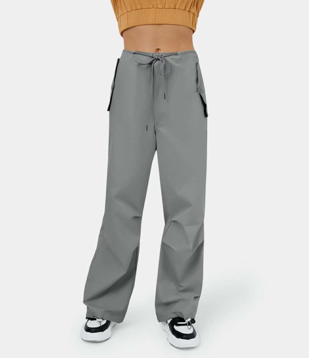 Mid Rise Drawstring Multiple Pockets Casual Cargo Joggers  | Womens  Cargo Pants Cargo Pants Cargo Pants