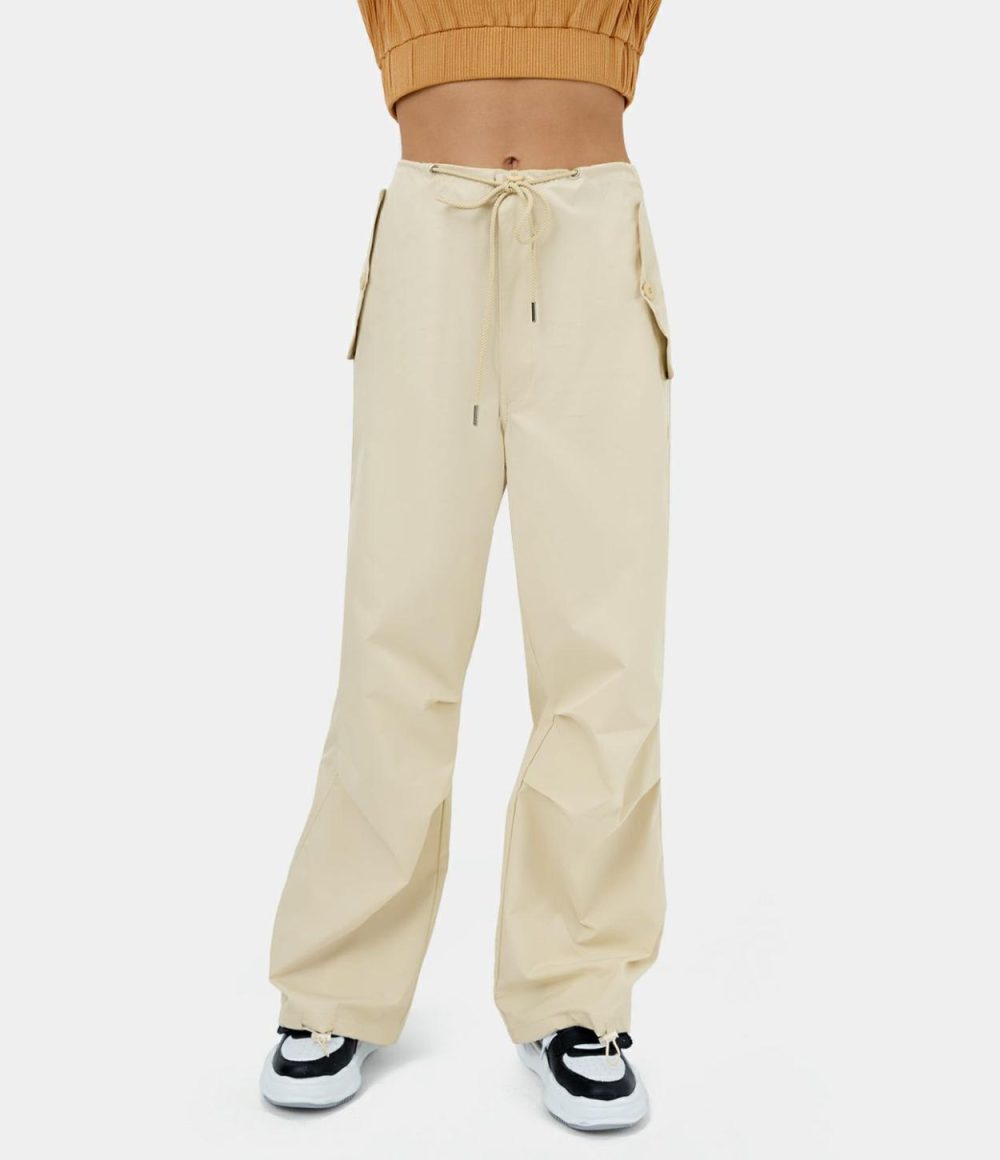 Mid Rise Drawstring Multiple Pockets Casual Cargo Joggers  | Womens  Cargo Pants Cargo Pants Cargo Pants